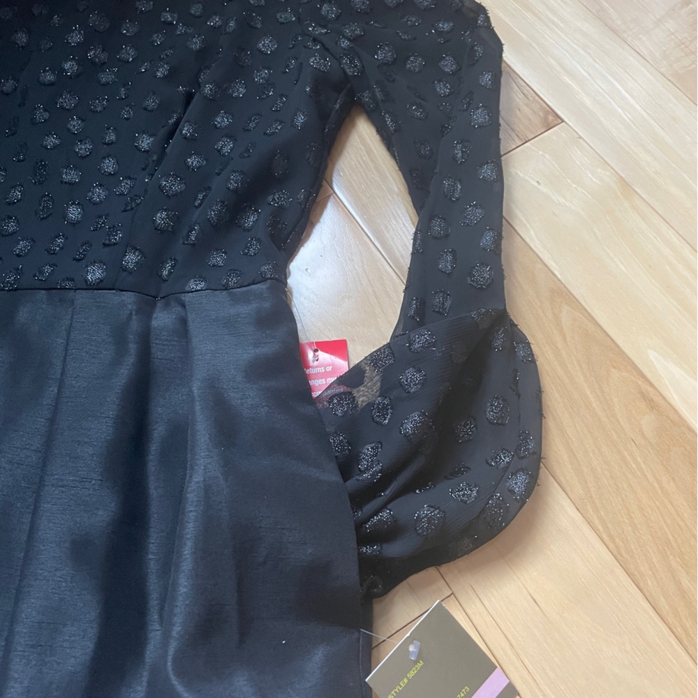 Holiday new years NWT Taylor black dress with pockets! - Picture 12 of 17